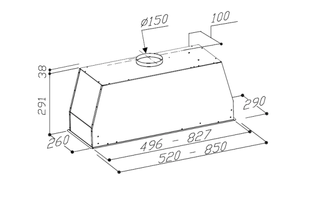 Sirius SL 927 Anti-Drop 52 см – премиум аспиратор за вграждане